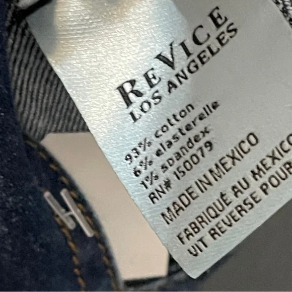 NWT Revice Denim Hollywood Heartthrob Jumpsuit Heart Back Cutout Flare Large - Picture 14 of 16